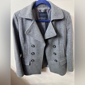 Banana Republic grey wool pea coat size small